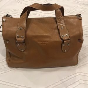 Adorable camel leather Kate Spade bowler bag.